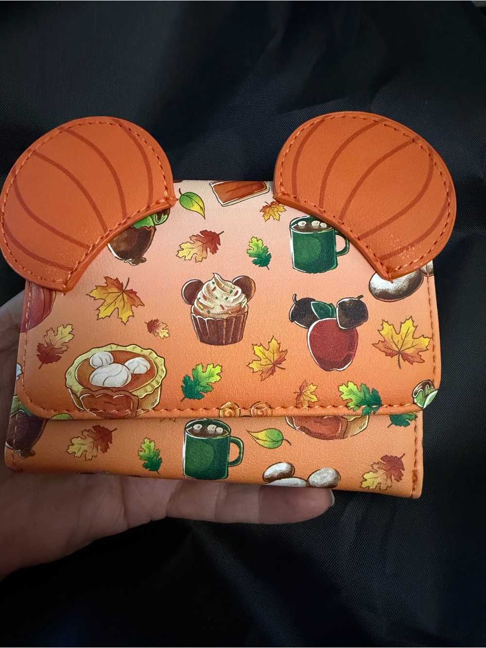 Loungefly Kids Pumpkin Patch Orange Ear Wallet - Picture 3 of 3
